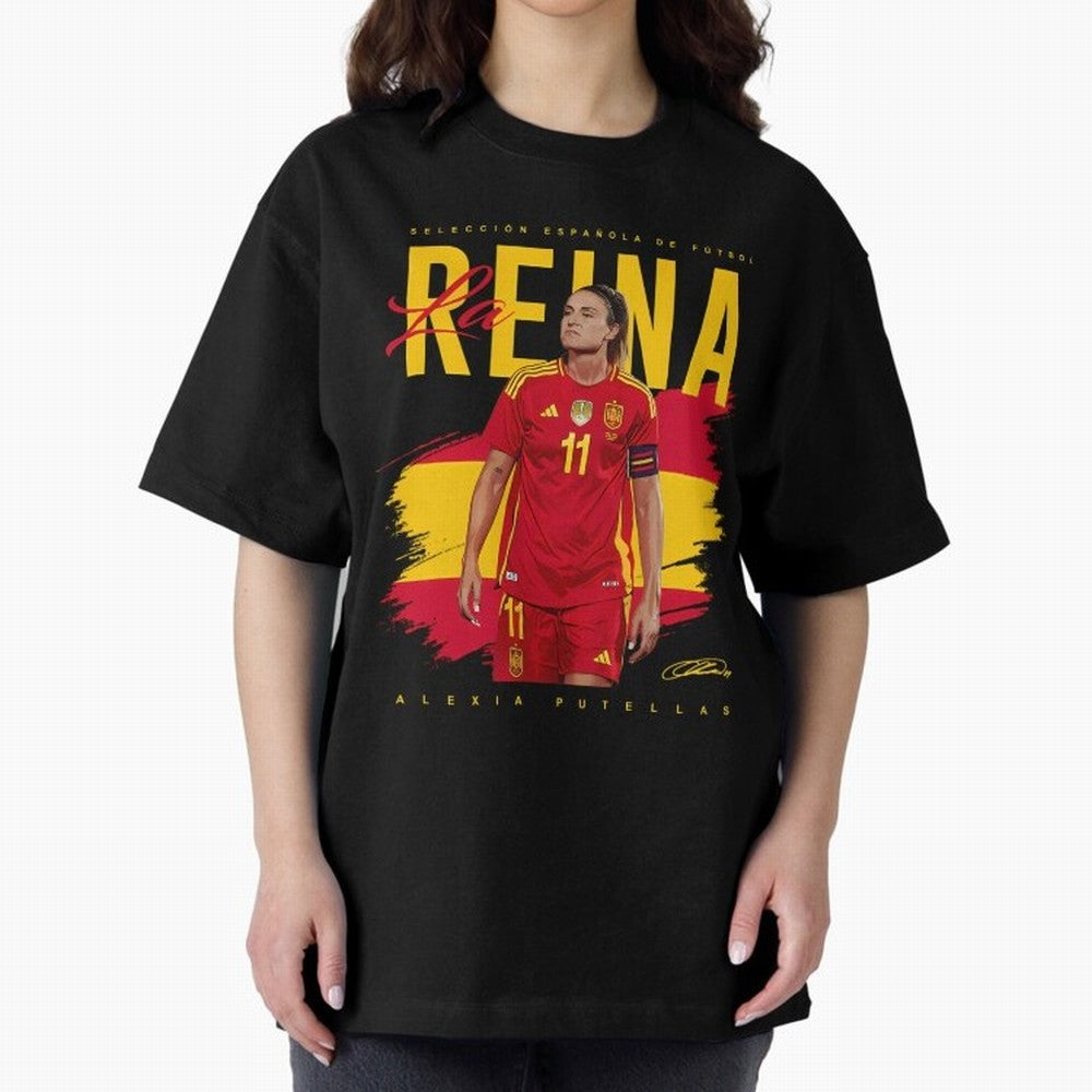 Alexia Putellas Oversized T-Shirt Show Your Stadium Side during the FIFA World Cup 2026 USA Canada Mexico Journey through Messi, CR7 and Mbappe Highlights, Spain and Netherlands Pride, Fan Favorite Moments, National Team Passion, Big Match Drama