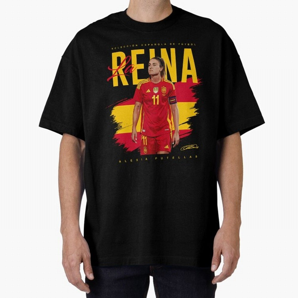 Alexia Putellas Oversized T-Shirt Show Your Stadium Side during the FIFA World Cup 2026 USA Canada Mexico Journey through Messi, CR7 and Mbappe Highlights, Spain and Netherlands Pride, Fan Favorite Moments, National Team Passion, Big Match Drama