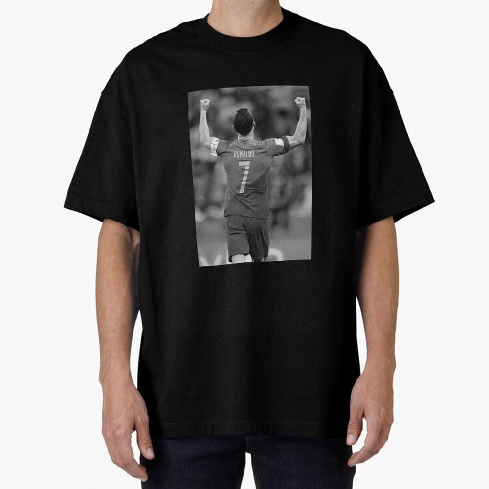 Cristiano Ronaldo Oversized T-Shirt Show Passion for the Stars of Match Day Hype around FIFA World Cup 2026 USA Canada Mexico, Messi, CR7 and Mbappe, England, France and Netherlands, Retro Football Energy, Iconic Rivalries, Trophy Chase Drama and