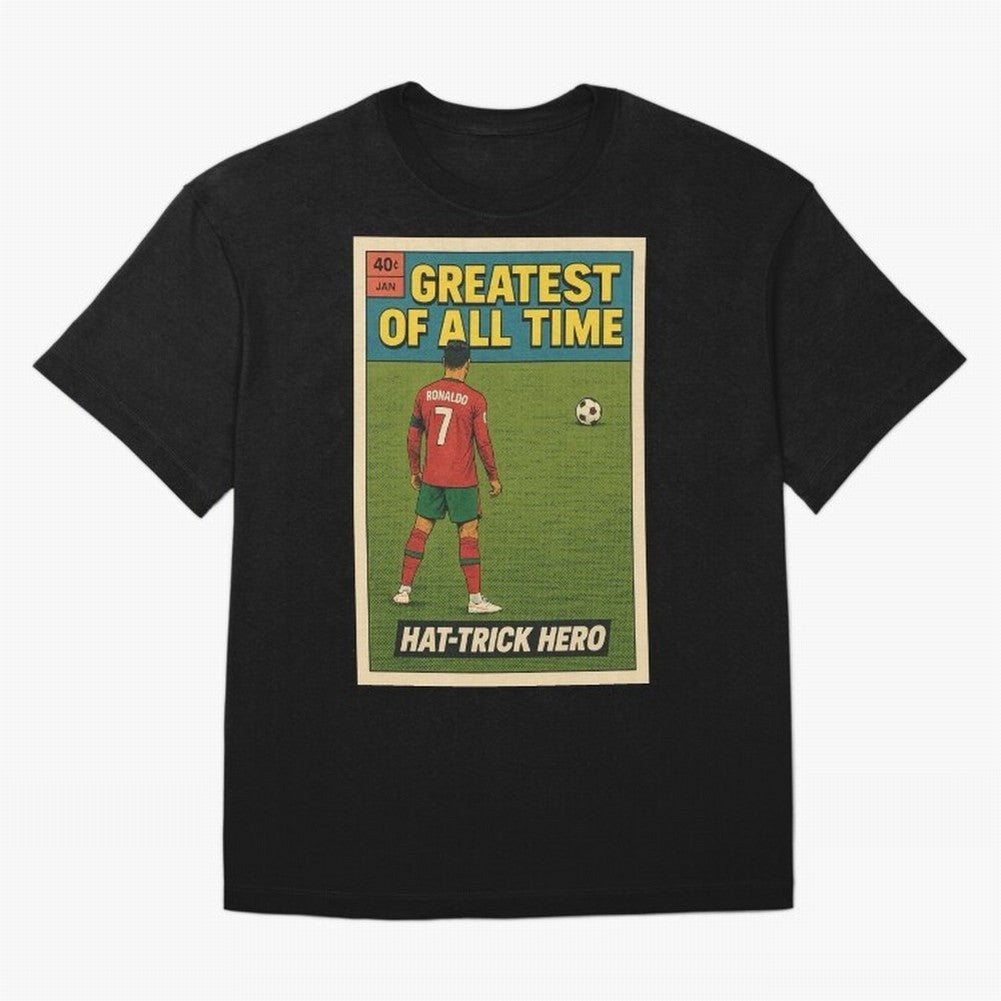 CR7 Comic Oversized T-Shirt Celebrate Every Goal in the FIFA World Cup 2026 USA Canada Mexico Journey through Neymar Highlights, England, France and Netherlands Pride, Global Supporter Spirit, Legendary Goals, National Colors and Tournament