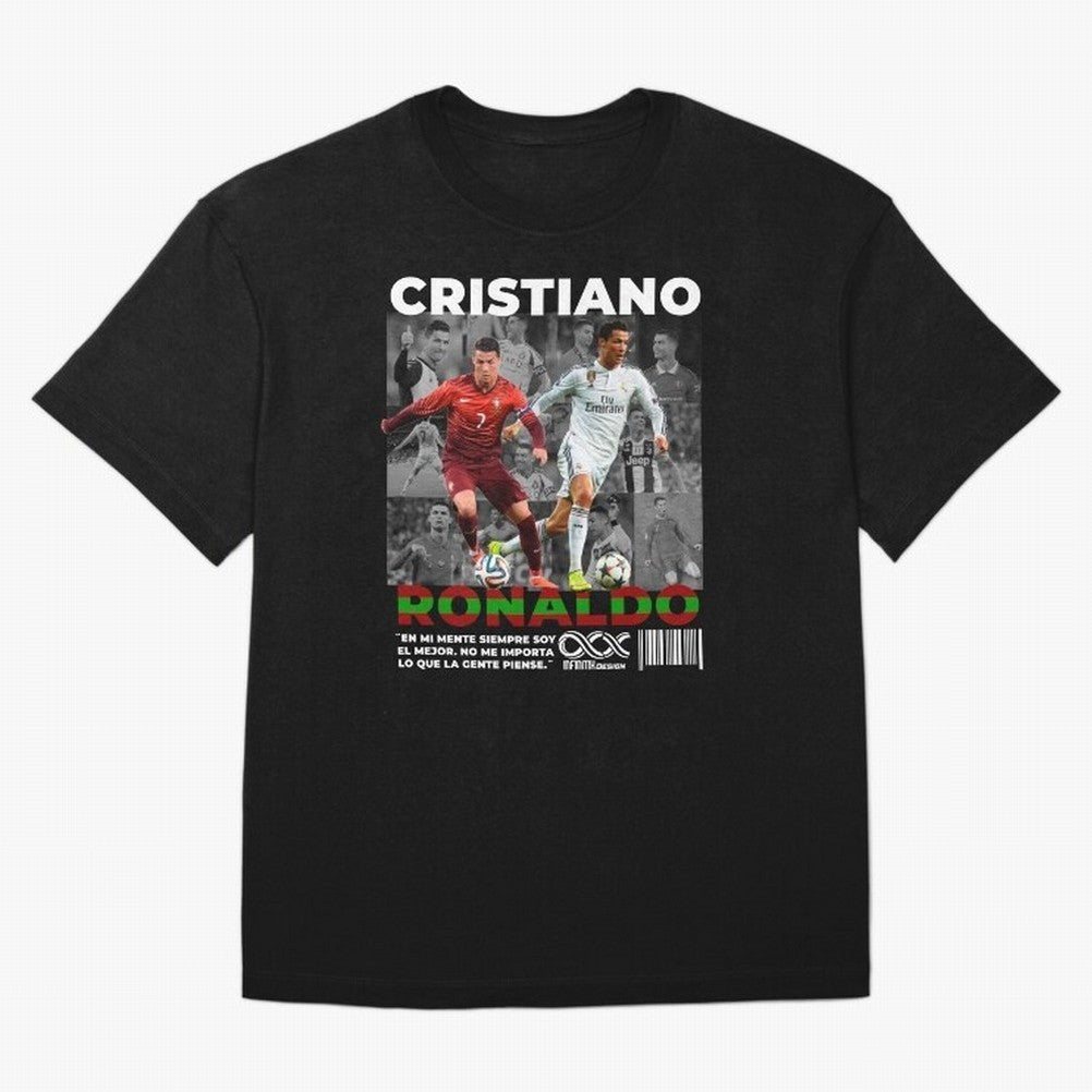 Cristiano Ronaldo Collage Oversized T-Shirt Bring a Vintage Feel to FIFA World Cup 2026 Group Stage Inspired by Messi and Cristiano Ronaldo, Argentina Energy, Football Festival Excitement, Trophy Ambitions, Country Rivalries and Star Player Buzz;