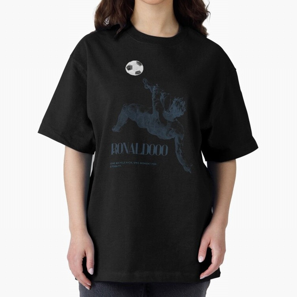 Artistic Strike Oversized T-Shirt Celebrate Football Heritage in Global Football Passion for FIFA World Cup 2026, Inspired by Messi, Argentina, Sports Nostalgia, International Competition, Famous Players and Unforgettable Victories; Ideal for