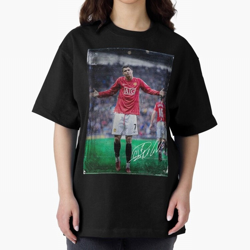 Cristiano Ronaldo Oversized T-Shirt Celebrate Global Passion for FIFA World Cup 2026 USA Canada Mexico Spirit, Capturing Spain and Netherlands, Messi, Champion Mindset, Group Stage Buzz, Knockout Tension and Passionate Fan Culture; Perfect for