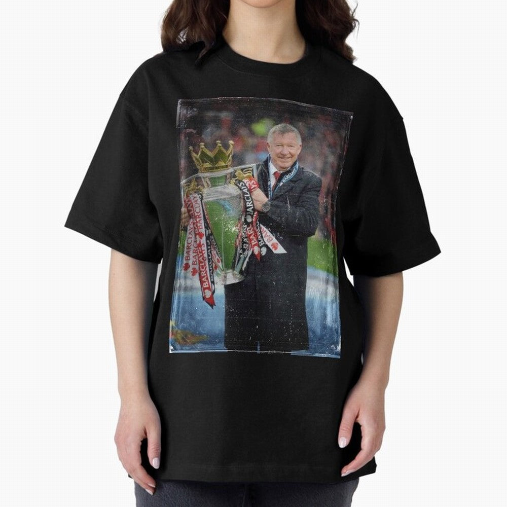 Sir Alex Ferguson Champion Oversized T-Shirt Bring Home Match Day Hype around FIFA World Cup 2026, Messi, Neymar and Mbappe, Brazil, Portugal and Argentina, Goal Celebration Energy, Supporter Heritage, Football Icons and Worldwide Tournament Joy;