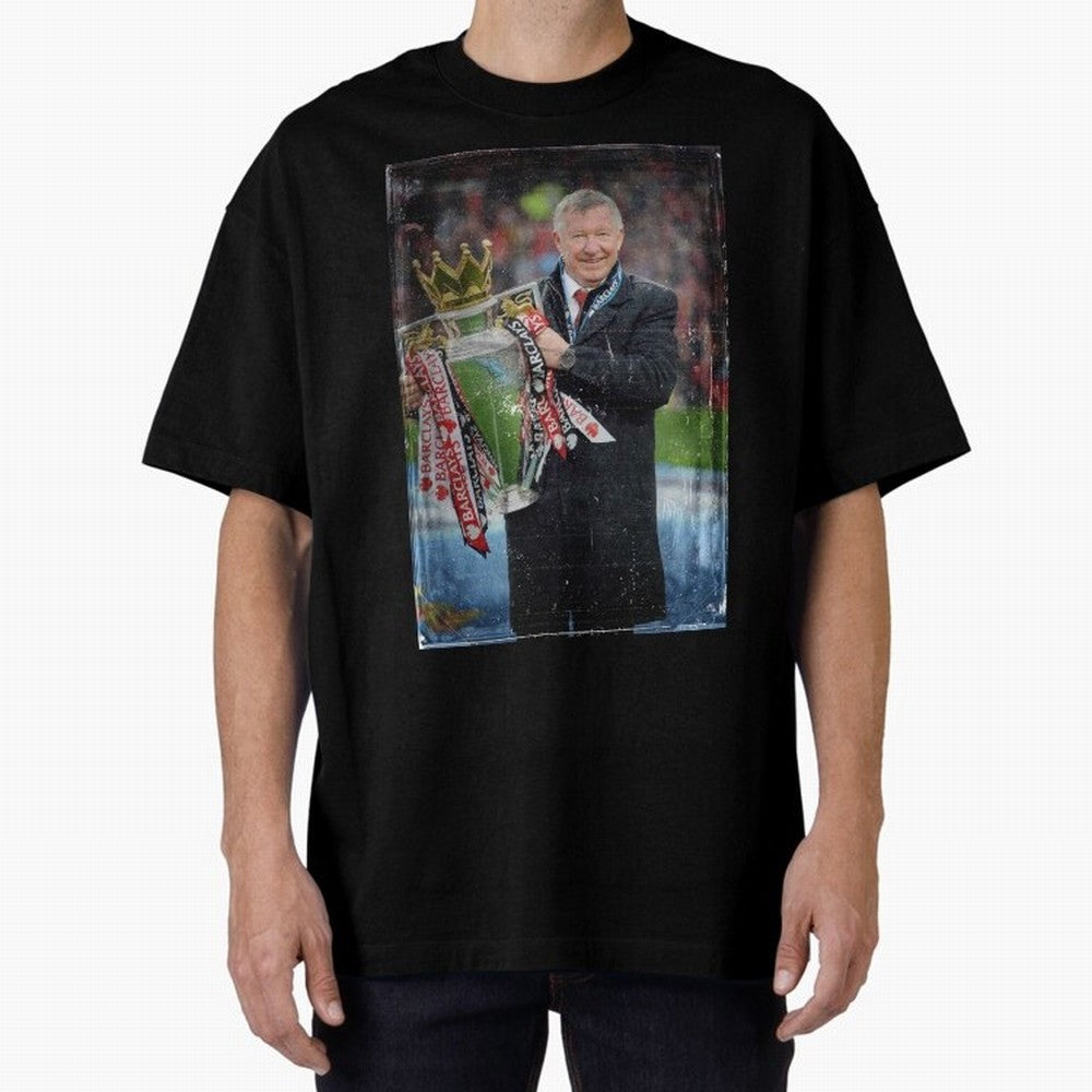 Sir Alex Ferguson Champion Oversized T-Shirt Bring Home Match Day Hype around FIFA World Cup 2026, Messi, Neymar and Mbappe, Brazil, Portugal and Argentina, Goal Celebration Energy, Supporter Heritage, Football Icons and Worldwide Tournament Joy;