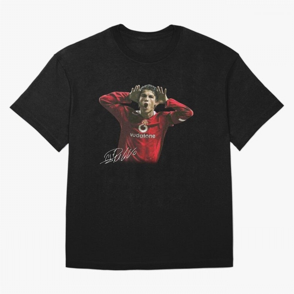 Cristiano Ronaldo T-Shirt Young Manchester Ronaldo - Celebration Oversized T-Shirt Relive FIFA World Cup 2026 USA Canada Mexico Featuring Mbappe, France and Portugal Energy, Football Festival Excitement, Trophy Ambitions, Country Rivalries and Star