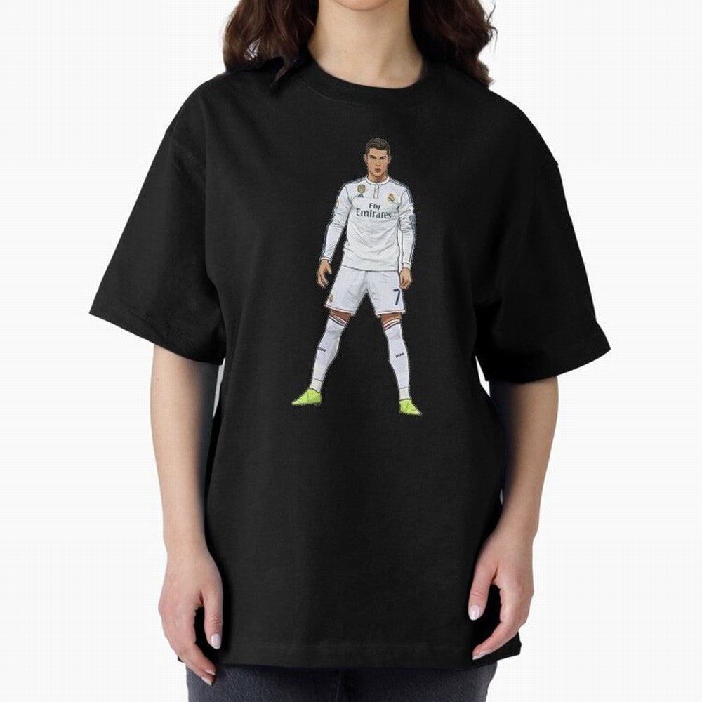 Cristiano Ronaldo at Madrid | Football Legend Oversized T-Shirt Carry the Colors and Pride of the FIFA World Cup 2026 USA Canada Mexico Journey through Cristiano Ronaldo Highlights, Argentina, France and Brazil Pride, Worldwide Fan Energy, Dramatic