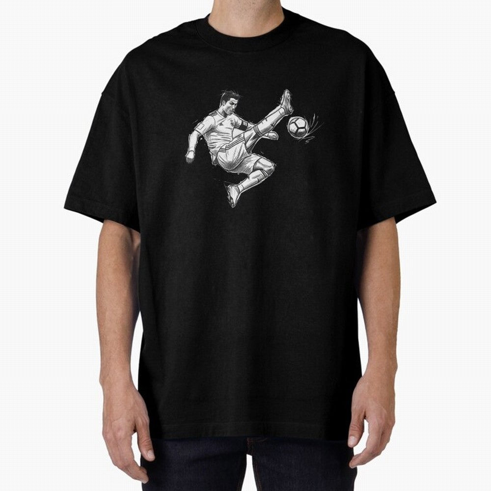 The King: Cristiano Ronaldo Oversized T-Shirt Feel the Heartbeat of FIFA World Cup 2026 Spirit, Filled with France and Portugal, Mbappe, Football History, Final Match Energy, Crowd Noise and Once in a Lifetime Moments; Great for Watch Parties,