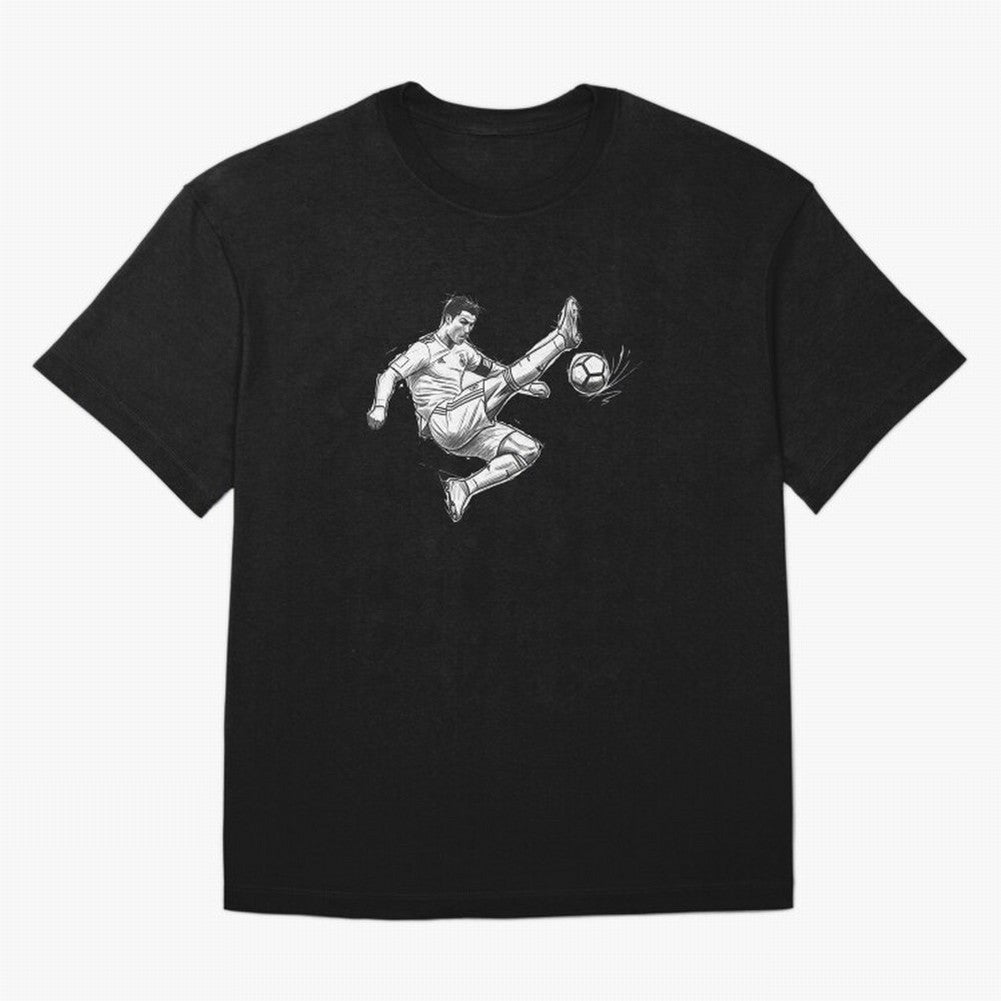 The King: Cristiano Ronaldo Oversized T-Shirt Feel the Heartbeat of FIFA World Cup 2026 Spirit, Filled with France and Portugal, Mbappe, Football History, Final Match Energy, Crowd Noise and Once in a Lifetime Moments; Great for Watch Parties,
