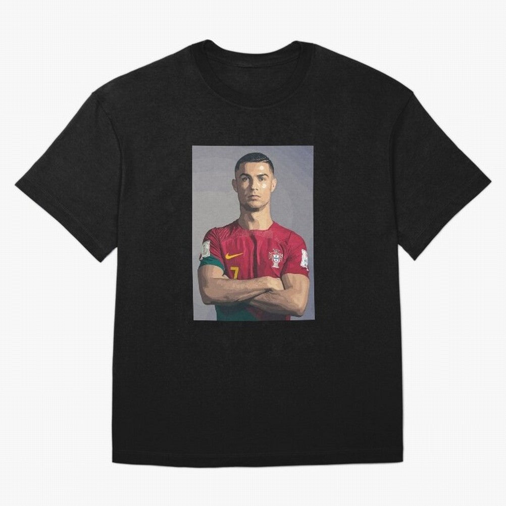 Cristiano Ronaldo Oversized T-Shirt Create the FIFA World Cup 2026 Journey through Cristiano Ronaldo Highlights, Argentina, France and Brazil Pride, Vintage Soccer Flavor, Modern Football Stars, National Flags and Final Night Emotion; Made for Die