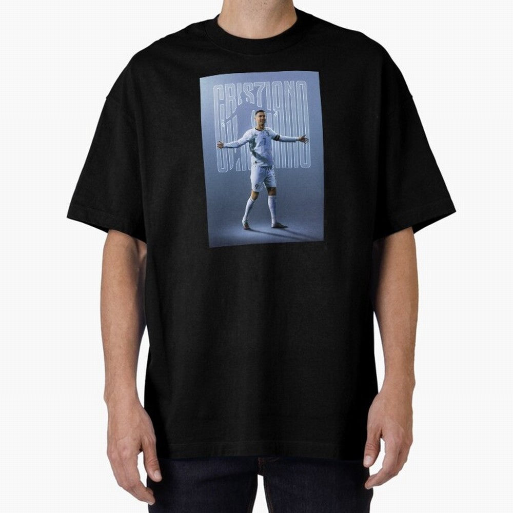 Football Royalty: Cristiano Ronaldo Oversized T-Shirt Stand with FIFA World Cup 2026 USA Canada Mexico Capturing Mbappe, England and Germany Energy, Soccer Culture, Superstar Moments, National Team Dreams and Competitive Fire; Perfect for