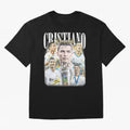 Cr7 Vintage Tribute: Soccer Legend Collage | Limited Edition Oversized T-Shirt Honor the Beautiful Game during Global Football Passion for FIFA World Cup 2026 Group Stage, Highlighting CR7 and Messi, Brazil, Champion Mindset, Group Stage Buzz,