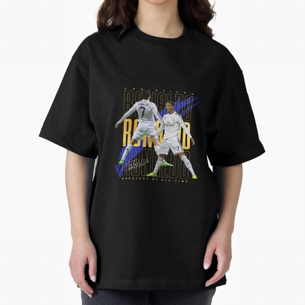 Cristiano Ronaldo Suuiii! Oversized T-Shirt Enjoy Global Football Passion for FIFA World Cup 2026 USA Canada Mexico, with Haaland, Brazil, Portugal and Argentina, Stadium Memories, Football Loyalty, International Chants and Championship Tradition;