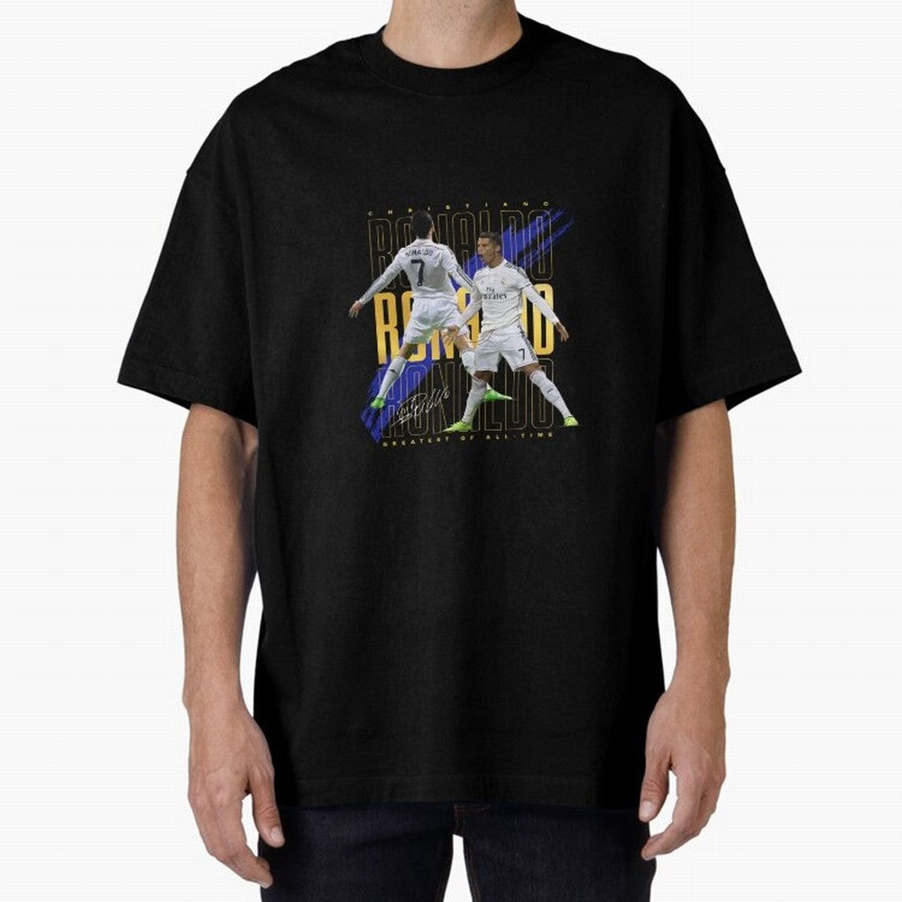 Cristiano Ronaldo Suuiii! Oversized T-Shirt Enjoy Global Football Passion for FIFA World Cup 2026 USA Canada Mexico, with Haaland, Brazil, Portugal and Argentina, Stadium Memories, Football Loyalty, International Chants and Championship Tradition;
