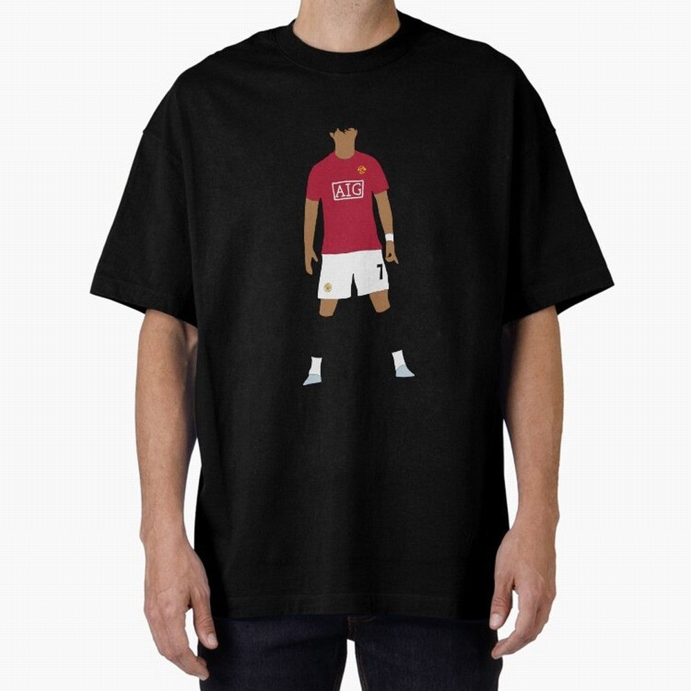 Cristiano Ronaldo Iconic Stance Fan Art Oversized T-Shirt Back Your Heroes with FIFA World Cup 2026 Group Stage Featuring Neymar, Haaland and Cristiano Ronaldo, England Energy, Supporter Pride, Iconic Celebrations, Legendary Names and Global Match