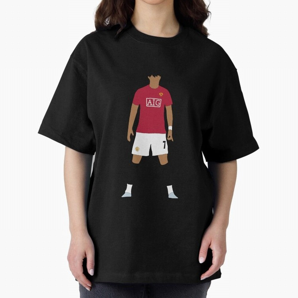 Cristiano Ronaldo Iconic Stance Fan Art Oversized T-Shirt Back Your Heroes with FIFA World Cup 2026 Group Stage Featuring Neymar, Haaland and Cristiano Ronaldo, England Energy, Supporter Pride, Iconic Celebrations, Legendary Names and Global Match