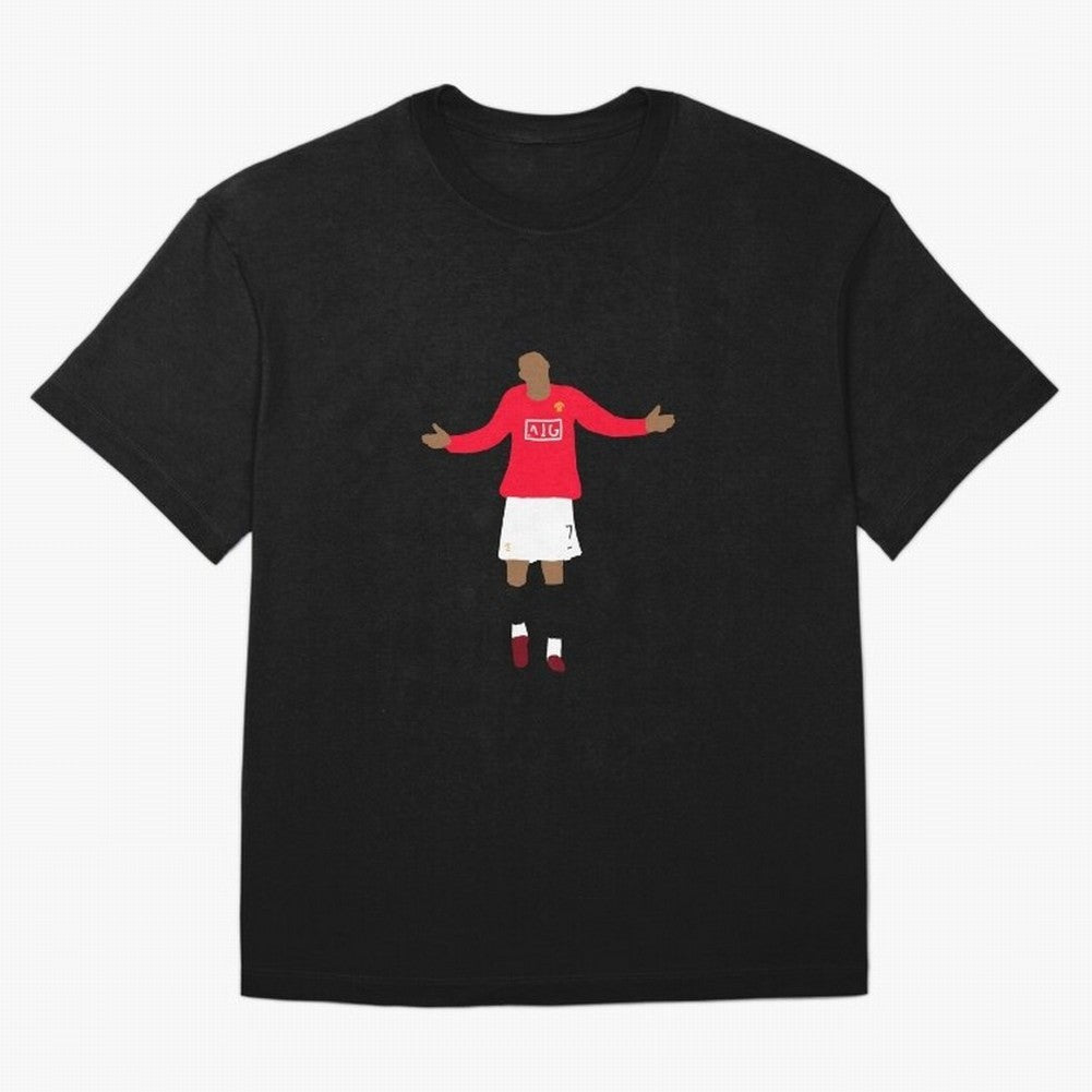 Cristiano Ronaldo Goal Celebration Illustration Oversized T-Shirt Relive Match Day Hype around FIFA World Cup 2026 USA Canada Mexico, Mbappe and Neymar, Brazil, Retro Football Energy, Iconic Rivalries, Trophy Chase Drama and Stadium Atmosphere;