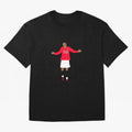 Cristiano Ronaldo Goal Celebration Illustration Oversized T-Shirt Relive Match Day Hype around FIFA World Cup 2026 USA Canada Mexico, Mbappe and Neymar, Brazil, Retro Football Energy, Iconic Rivalries, Trophy Chase Drama and Stadium Atmosphere;