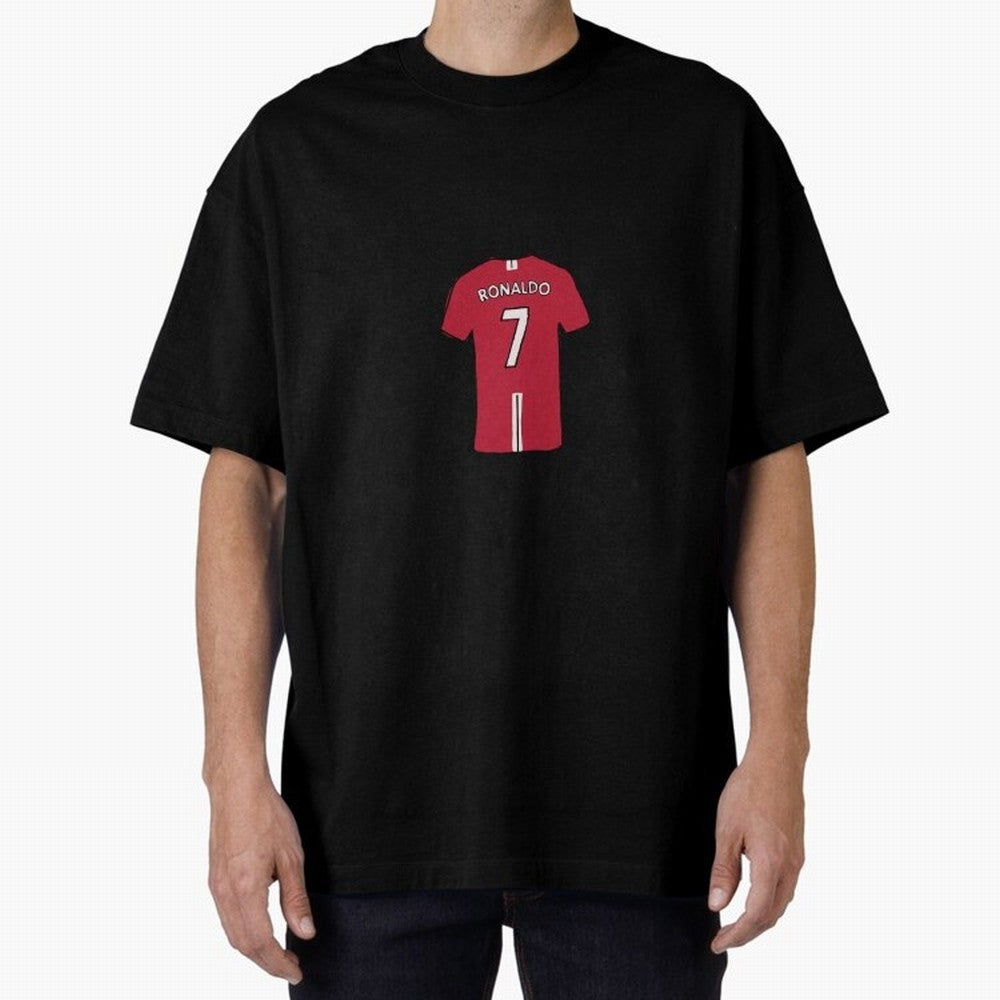 Cristiano Ronaldo Number 7 Jersey Illustration Oversized T-Shirt Make Memories around Global Football Passion for FIFA World Cup 2026, Capturing Neymar, England and Germany, Global Supporter Spirit, Legendary Goals, National Colors and Tournament