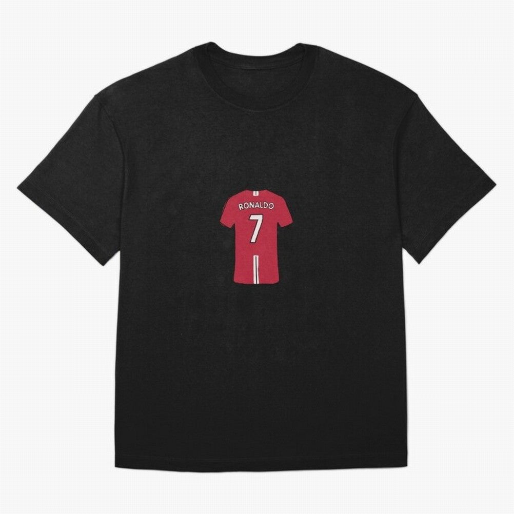 Cristiano Ronaldo Number 7 Jersey Illustration Oversized T-Shirt Make Memories around Global Football Passion for FIFA World Cup 2026, Capturing Neymar, England and Germany, Global Supporter Spirit, Legendary Goals, National Colors and Tournament