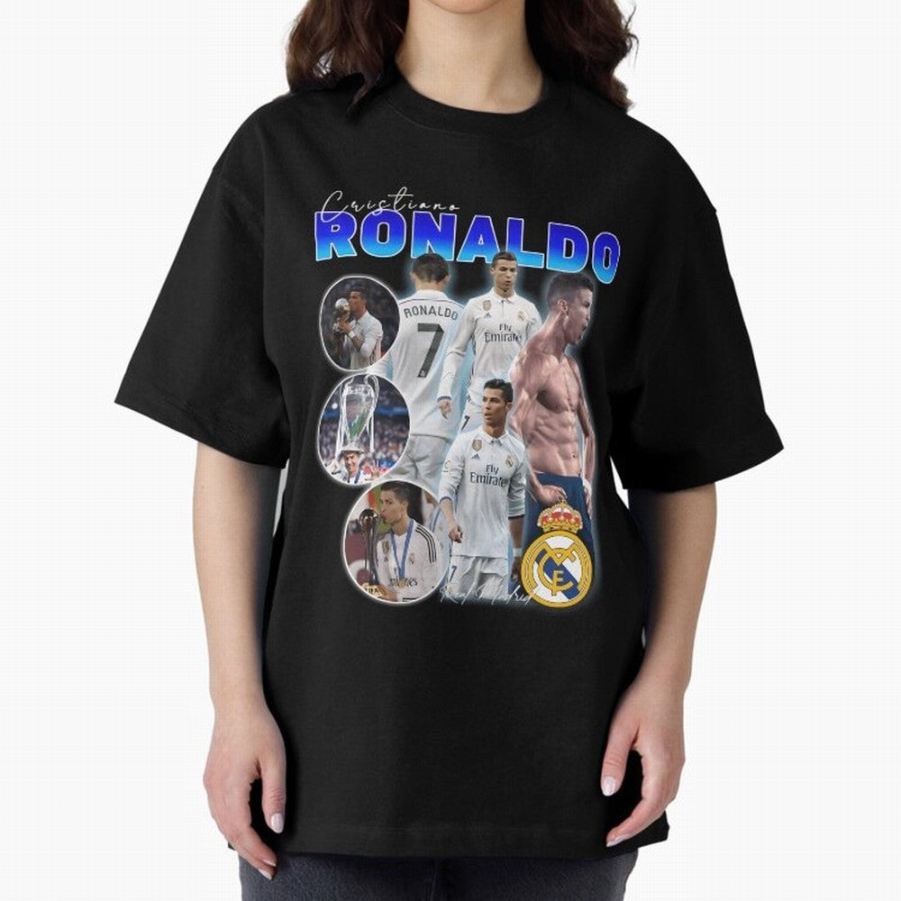CR7 Real Madrid Poster ¨C For Football Fans and Gift For Ronaldo Supporters Oversized T-Shirt Celebrate Global Football Passion for FIFA World Cup 2026 Group Stage, with Cristiano Ronaldo, England, Football History, Final Match Energy, Crowd Noise