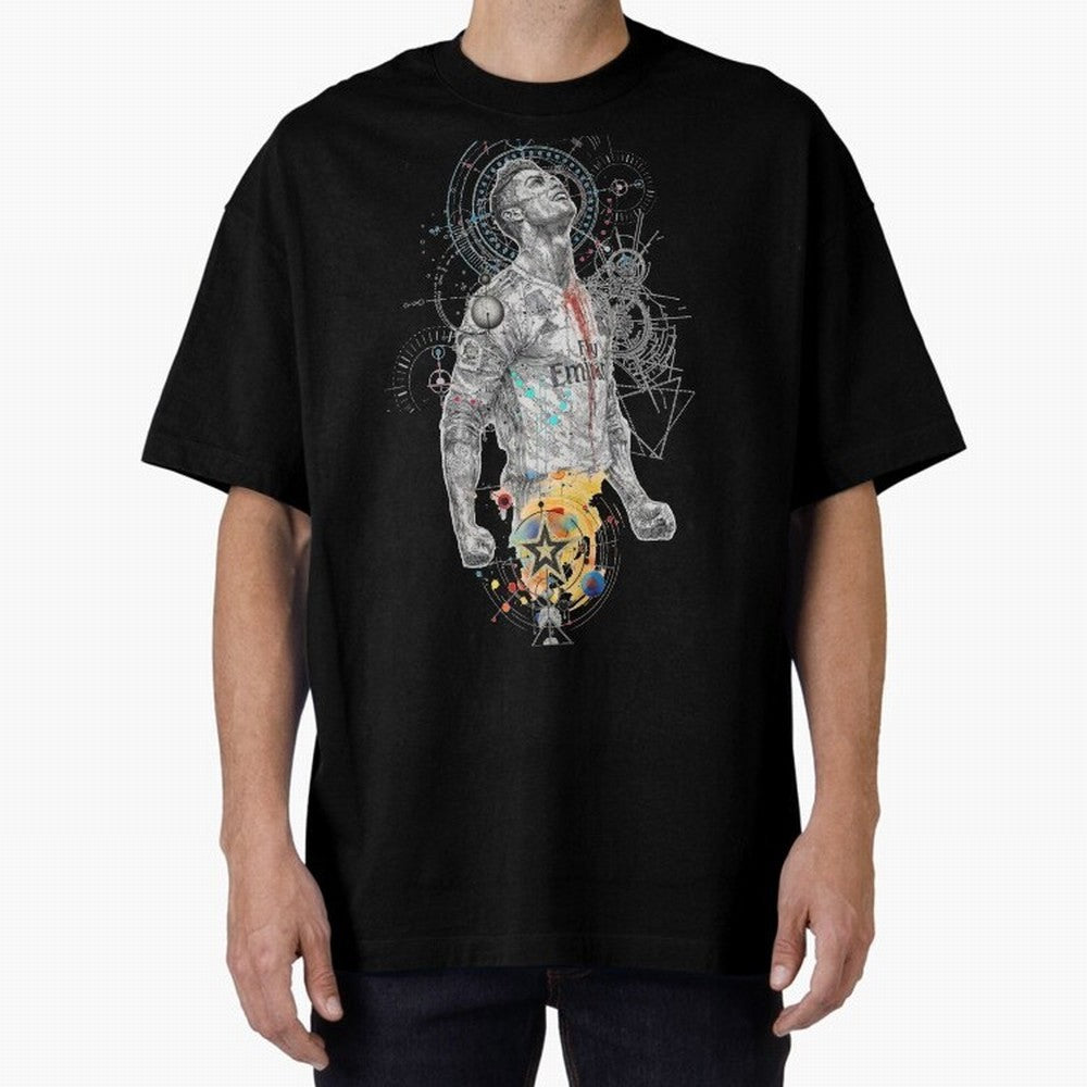 Cristiano Ronaldo Football Playmaker Oversized T-Shirt Share the FIFA World Cup 2026 Group Stage Journey through Mbappe Highlights, Germany Pride, Goal Celebration Energy, Supporter Heritage, Football Icons and Worldwide Tournament Joy; Ideal for