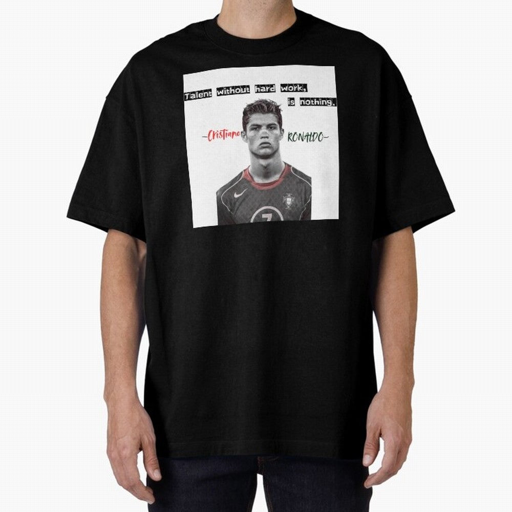 Cristiano Ronaldo - Dedication | NextLevel Motivation white Oversized T-Shirt Bring Match Day Fire to the FIFA World Cup 2026 Group Stage Journey through Mbappe and Neymar Highlights, Germany Pride, Global Supporter Spirit, Legendary Goals,