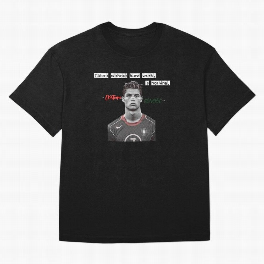 Cristiano Ronaldo - Dedication | NextLevel Motivation Oversized T-Shirt Back the Journey through FIFA World Cup 2026 Group Stage with Neymar, Haaland and Cristiano Ronaldo, Brazil Energy, Worldwide Fan Energy, Dramatic Goals, Stadium Lights and