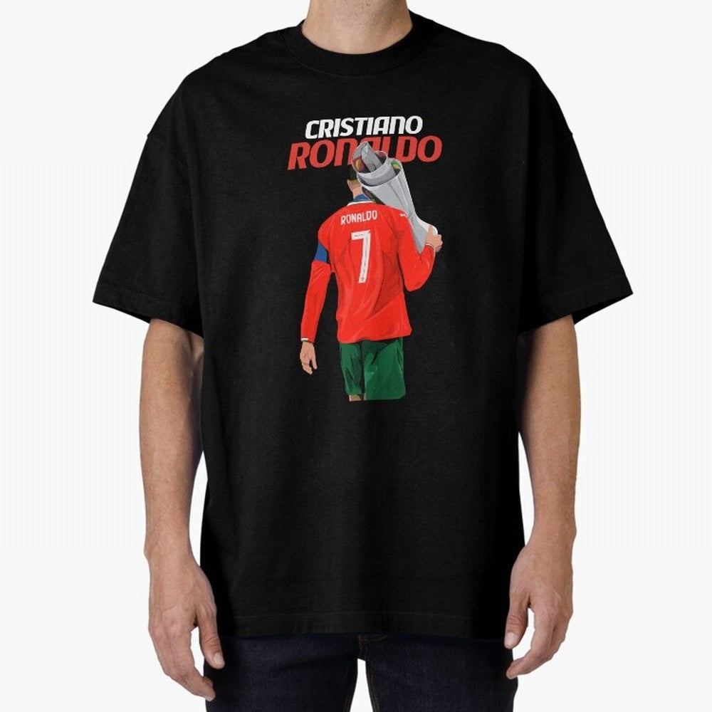 Cristiano Ronaldo Win Oversized T-Shirt Feel International Energy from Match Day Hype around FIFA World Cup 2026 Group Stage, Messi, CR7 and Mbappe, Spain and Netherlands, Supporter Pride, Iconic Celebrations, Legendary Names and Global Match Day