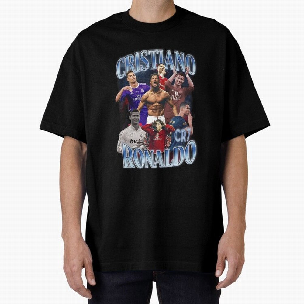 CR7 Oversized T-Shirt Feel International Energy from Global Football Passion for FIFA World Cup 2026, Connected to Haaland and Mbappe, Spain, Supporter Pride, Iconic Celebrations, Legendary Names and Global Match Day Energy; Made for Collectors Who