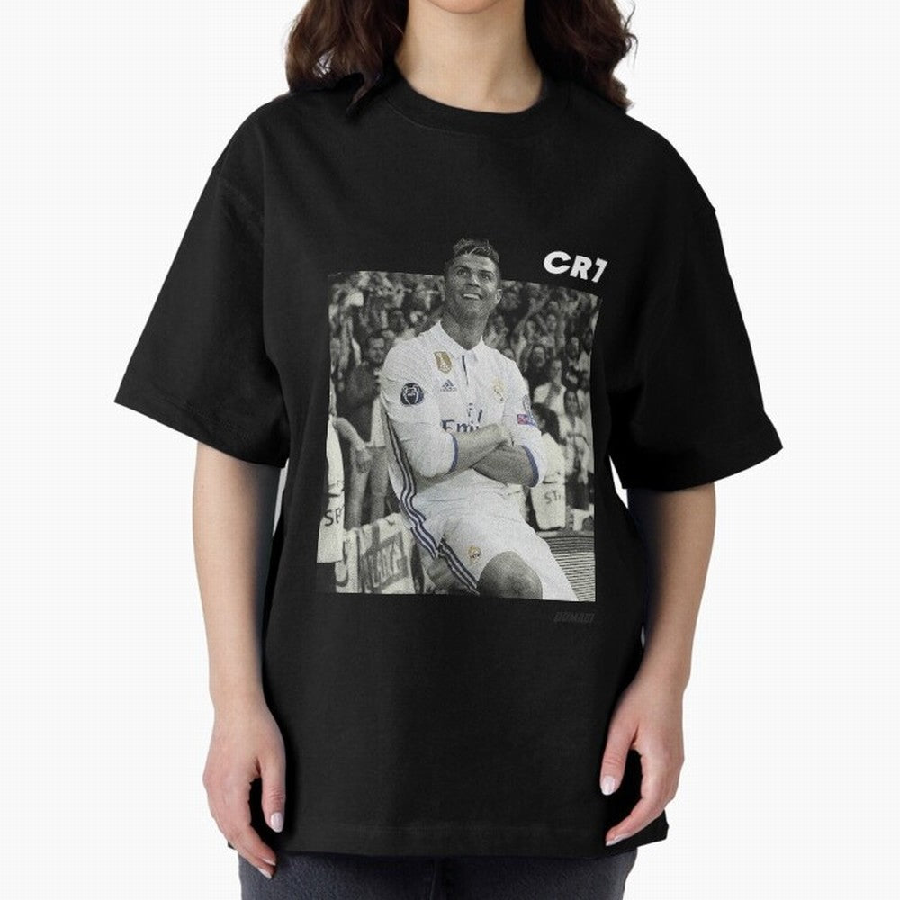 Cristiano Ronaldo | MR. CHAMPIONS LEAGUE Oversized T-Shirt Celebrate Fan Favorites in Match Day Hype around FIFA World Cup 2026 Group Stage, Mbappe and Neymar, Spain and Netherlands, Fan Favorite Moments, National Team Passion, Big Match Drama and