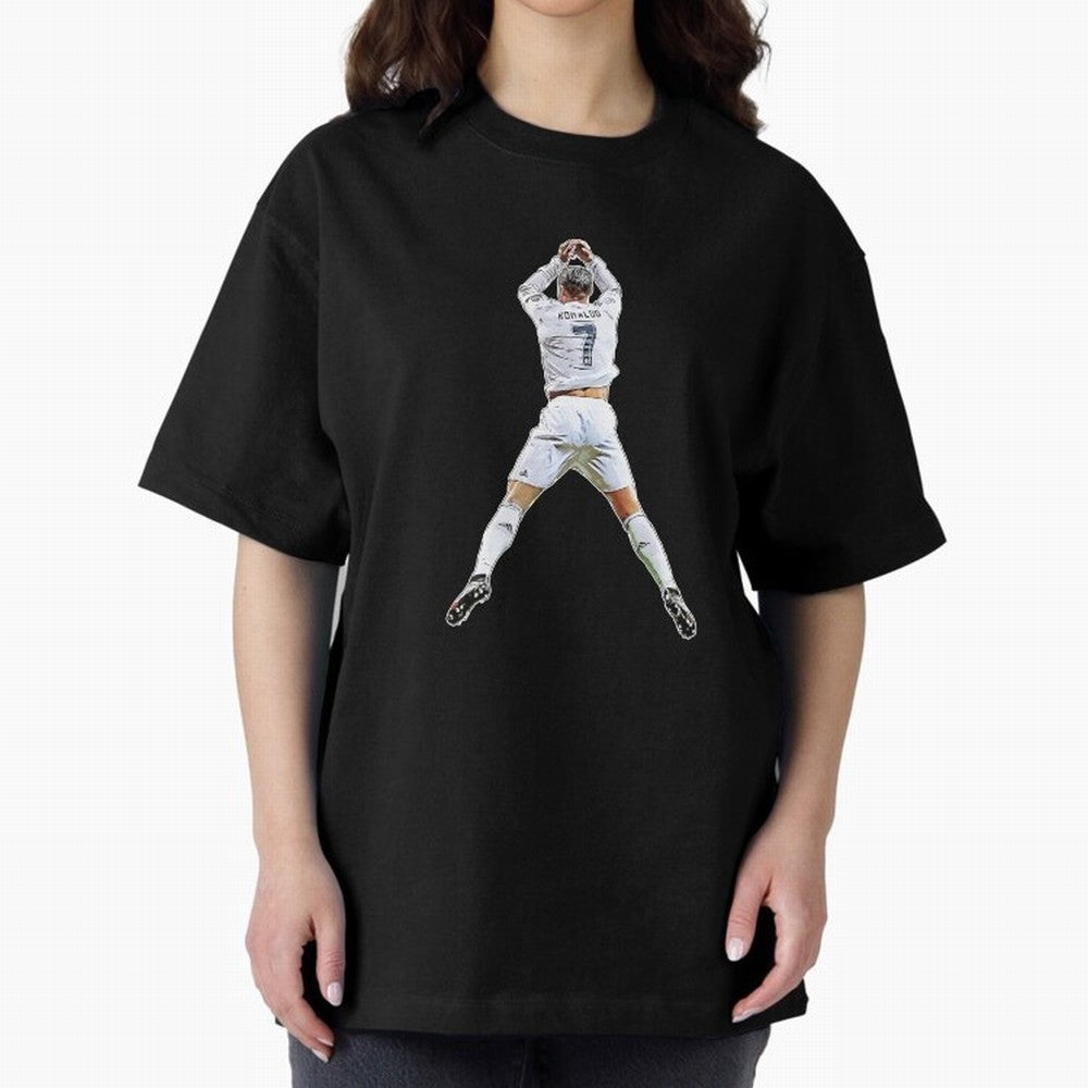Siuuuu Oversized T-Shirt Remember Iconic Moments from Global Football Passion for FIFA World Cup 2026 USA Canada Mexico, Featuring CR7 and Messi, England, France and Netherlands, Worldwide Fan Energy, Dramatic Goals, Stadium Lights and Championship
