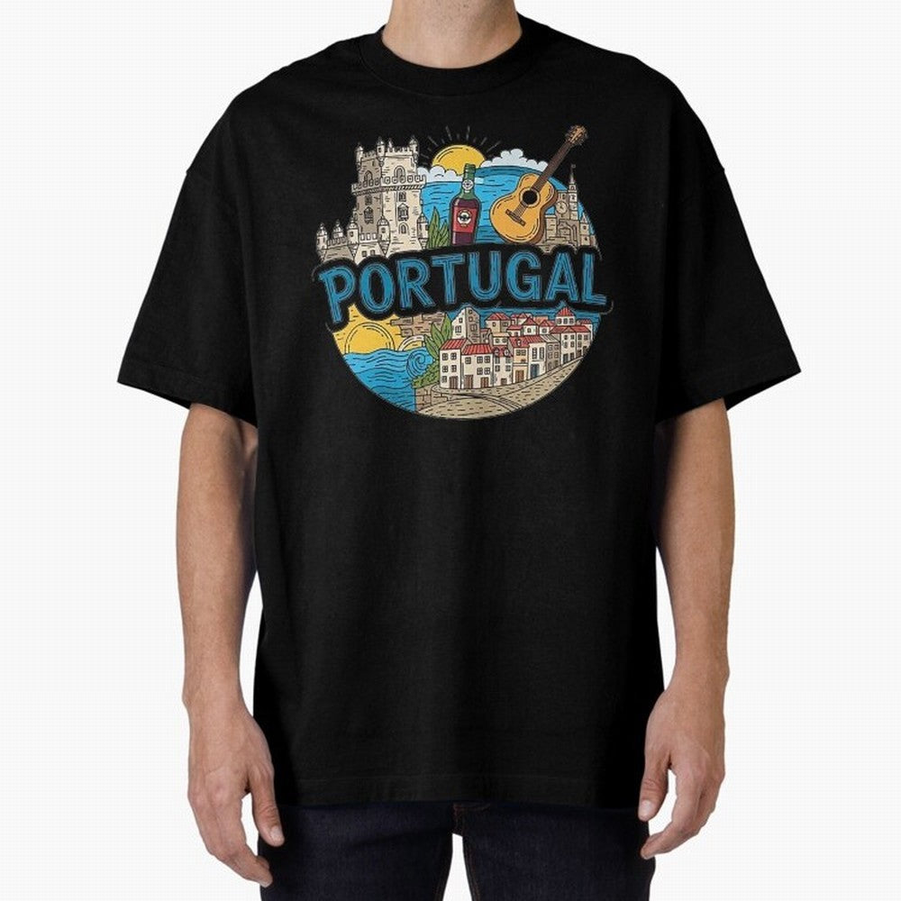 PORTUGAL Oversized T-Shirt Show Your Tournament Heart for FIFA World Cup 2026 Group Stage Spirit, Made for Argentina and Brazil, Mbappe and Neymar, Vintage Soccer Flavor, Modern Football Stars, National Flags and Final Night Emotion; Perfect for