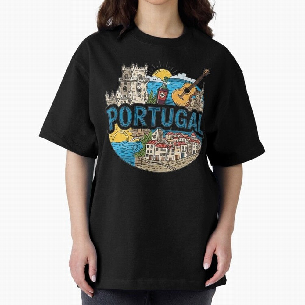 PORTUGAL Oversized T-Shirt Show Your Tournament Heart for FIFA World Cup 2026 Group Stage Spirit, Made for Argentina and Brazil, Mbappe and Neymar, Vintage Soccer Flavor, Modern Football Stars, National Flags and Final Night Emotion; Perfect for