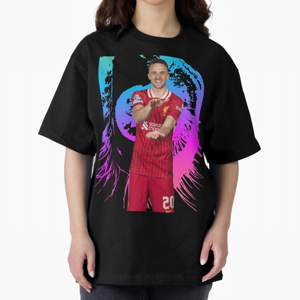 Diogo Jota Oversized T-Shirt Bring Home Global Football Passion for FIFA World Cup 2026 USA Canada Mexico, Capturing Messi and Cristiano Ronaldo, Argentina and Brazil, Global Supporter Spirit, Legendary Goals, National Colors and Tournament