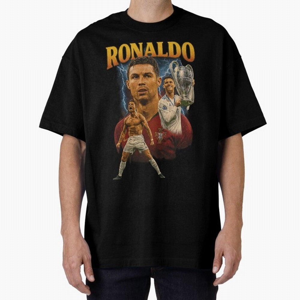 Cristiano Ronaldo CR7 Retro clothing | Vintage Football Legend Oversized T-Shirt Feel the Heartbeat of FIFA World Cup 2026 Featuring Neymar, England Energy, Football History, Final Match Energy, Crowd Noise and Once in a Lifetime Moments; Perfect