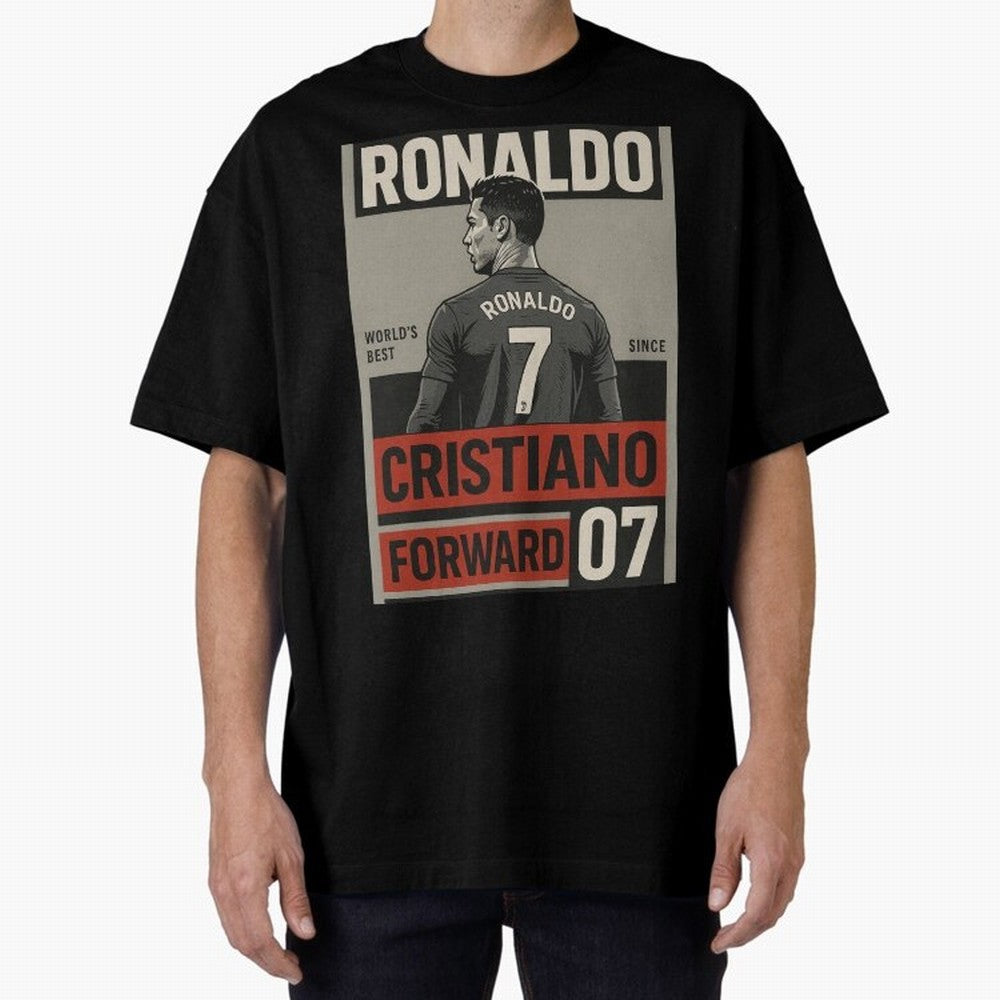 CR7 Legacy ¨C Cold Blooded Greatness Poster Art Oversized T-Shirt Make Game Day About the FIFA World Cup 2026 Journey through Haaland Highlights, Spain Pride, Stadium Chants, National Pride, Trophy Dreams and Unforgettable Football Memories; Ideal