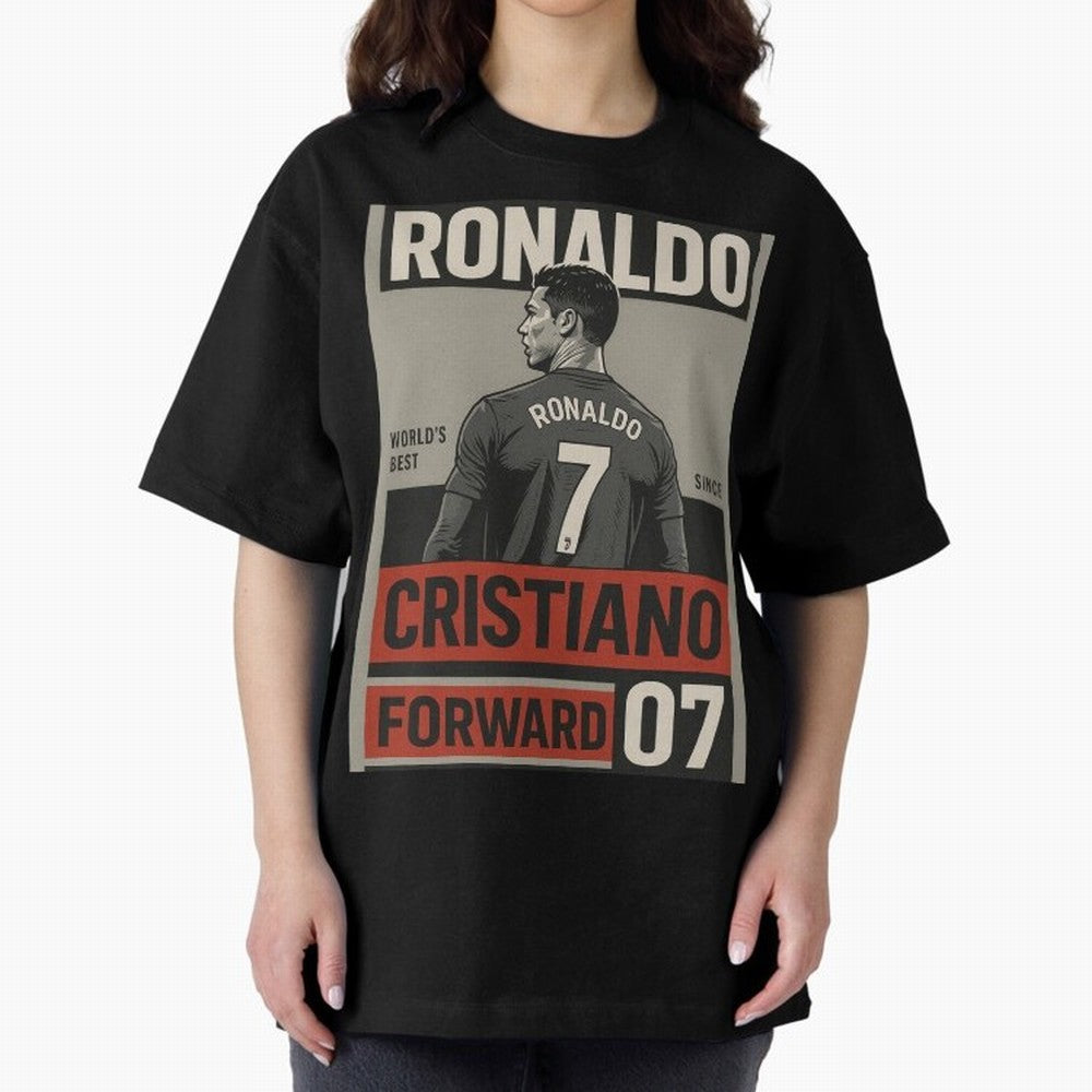 CR7 Legacy ¨C Cold Blooded Greatness Poster Art Oversized T-Shirt Make Game Day About the FIFA World Cup 2026 Journey through Haaland Highlights, Spain Pride, Stadium Chants, National Pride, Trophy Dreams and Unforgettable Football Memories; Ideal