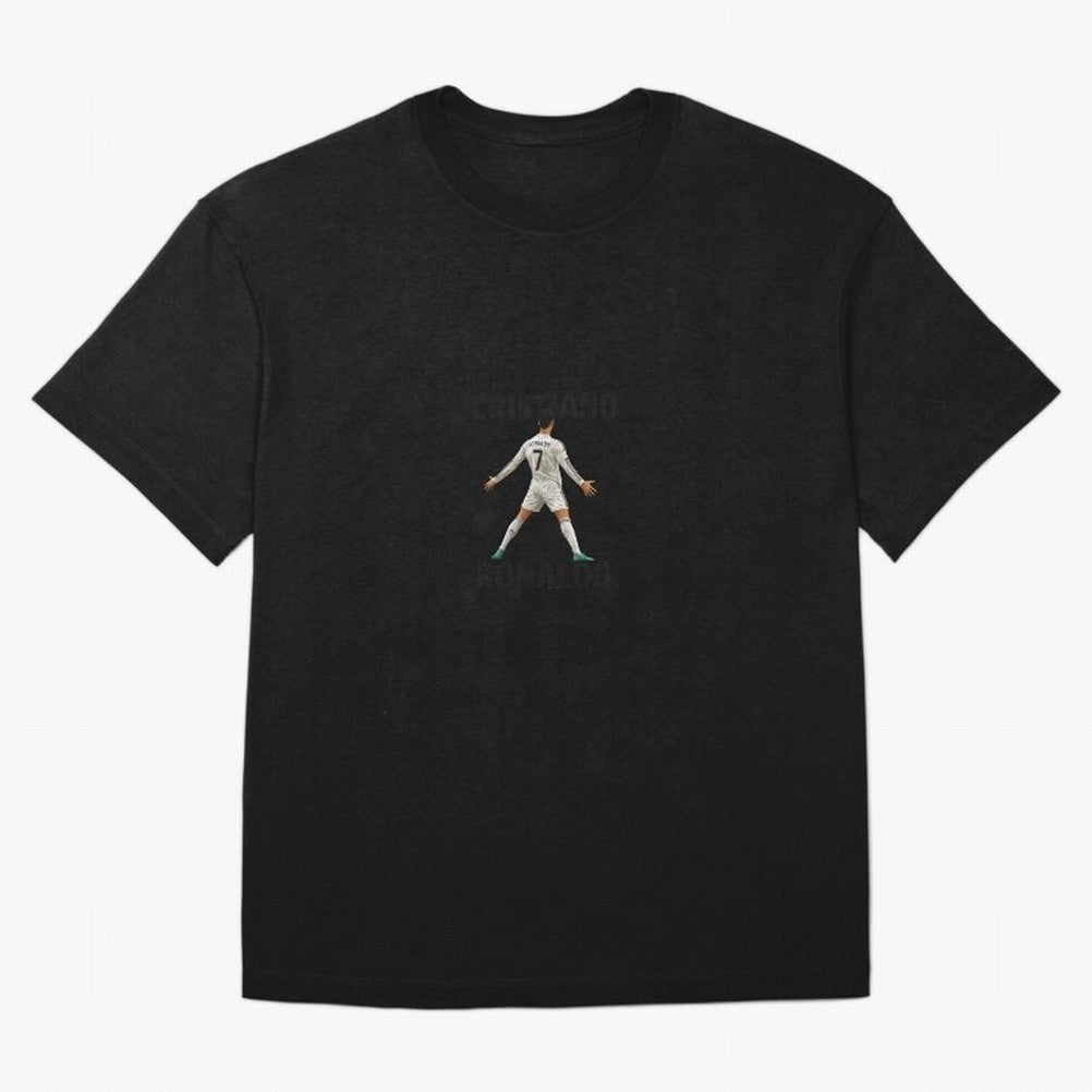 Cristiano Ronaldo ¨C Iconic Celebration Pose | Football Art Oversized T-Shirt Support Your Favorite Stars during FIFA World Cup 2026 Group Stage for Fans of Mbappe and France and Portugal, Bringing Vintage Soccer Flavor, Modern Football Stars,