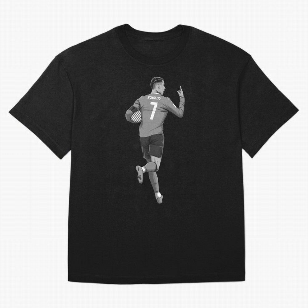 Cristiano Ronaldo Black and White Version Oversized T-Shirt Live the Energy of FIFA World Cup 2026 Group Stage Spirit, Celebrating Brazil, Portugal and Argentina, Haaland and Mbappe, Stadium Chants, National Pride, Trophy Dreams and Unforgettable