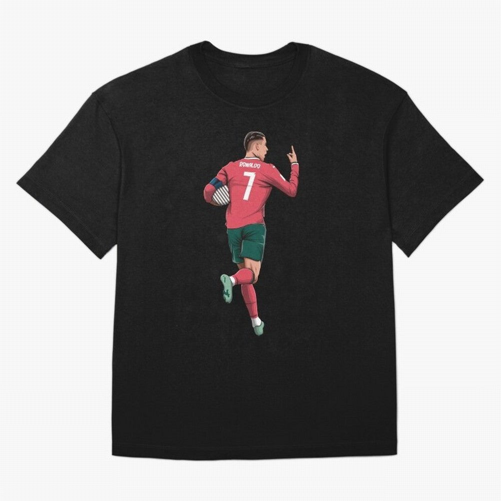 Cristiano Ronaldo Oversized T-Shirt Share the Excitement of FIFA World Cup 2026 for Fans of Messi, CR7 and Mbappe and Spain and Netherlands, Bringing Sports Nostalgia, International Competition, Famous Players and Unforgettable Victories; Made for