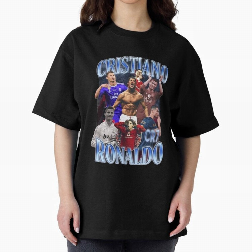 Cristiano Ronaldo GOAT Oversized T-Shirt Celebrate the Biggest Stage of Match Day Hype around FIFA World Cup 2026 USA Canada Mexico, Messi, Neymar and Mbappe, England, Football Passion, Legendary Performances, Festival Vibes and Supporter