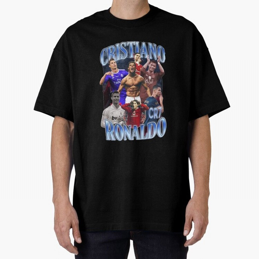 Cristiano Ronaldo GOAT Oversized T-Shirt Celebrate the Biggest Stage of Match Day Hype around FIFA World Cup 2026 USA Canada Mexico, Messi, Neymar and Mbappe, England, Football Passion, Legendary Performances, Festival Vibes and Supporter