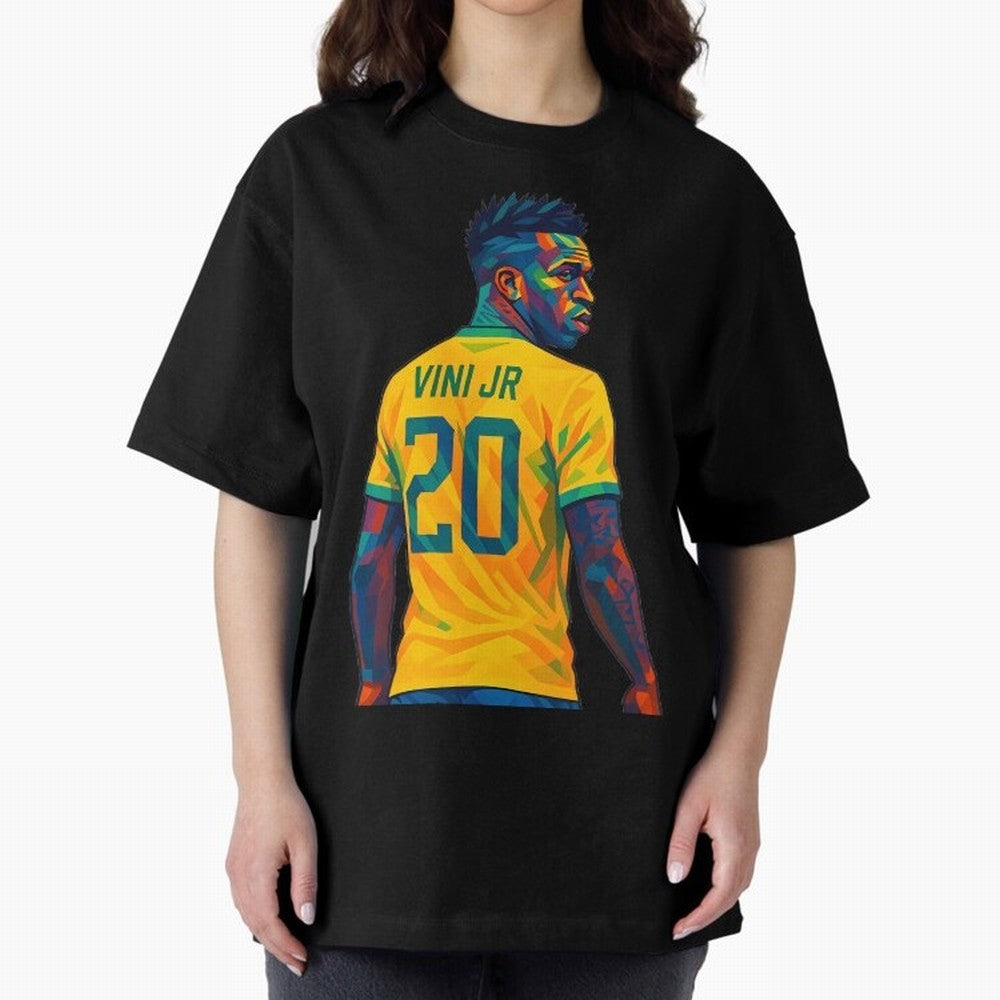 Vini Jr. Oversized T-Shirt Follow the Final Road of FIFA World Cup 2026 Filled with CR7, Spain Energy, Fan Favorite Moments, National Team Passion, Big Match Drama and Soccer History; Perfect for Supporters Who Want Bold Football Energy, Global