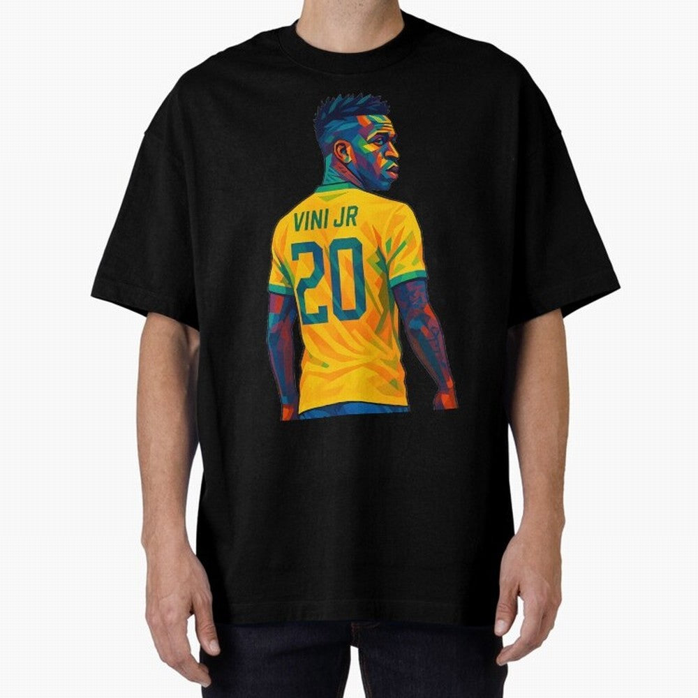 Vini Jr. Oversized T-Shirt Follow the Final Road of FIFA World Cup 2026 Filled with CR7, Spain Energy, Fan Favorite Moments, National Team Passion, Big Match Drama and Soccer History; Perfect for Supporters Who Want Bold Football Energy, Global