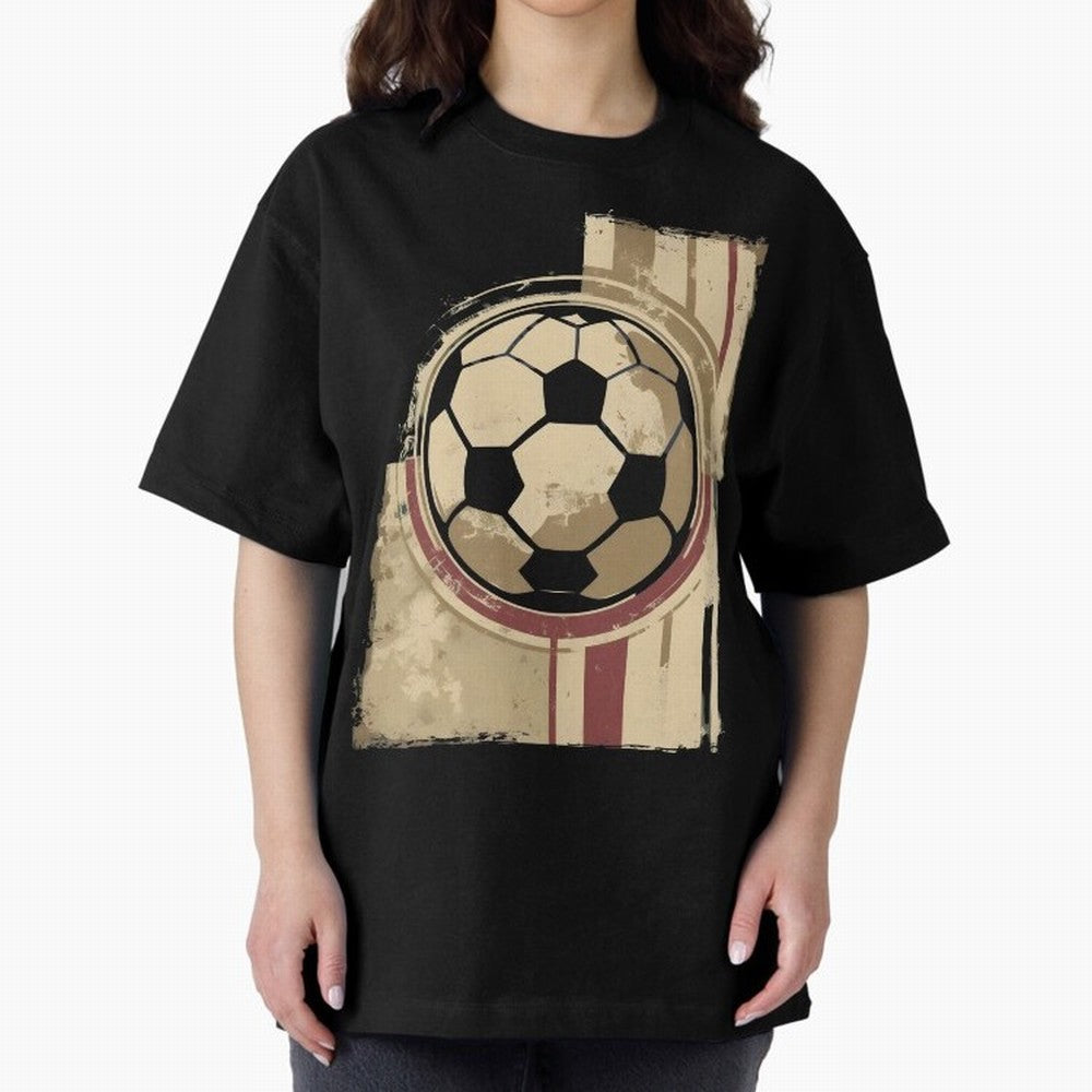 Soccer ball Oversized T-Shirt Feel the Trophy Chase of the FIFA World Cup 2026 USA Canada Mexico Journey through CR7 Highlights, Argentina, France and Brazil Pride, Match Day Excitement, Supporter Culture, Golden Goals and Global Football Passion;