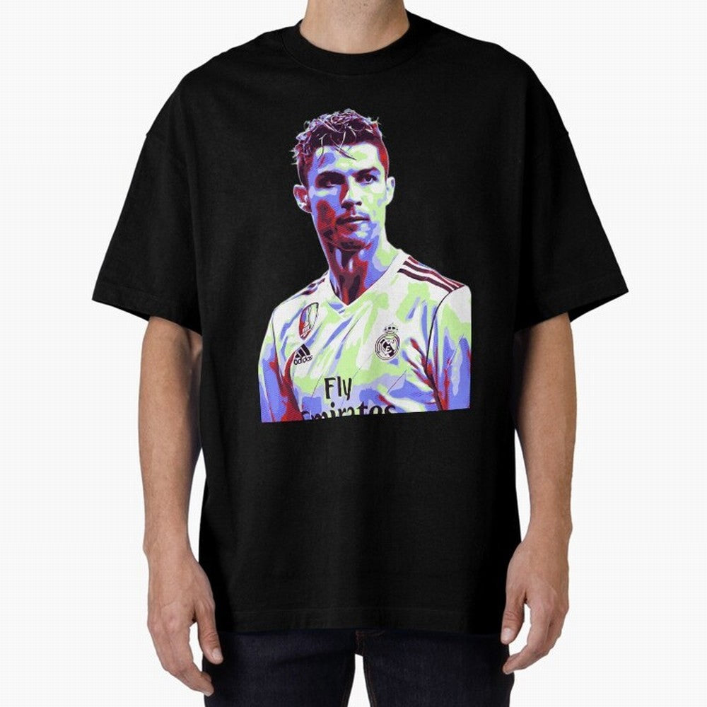 Ronaldo - retro Oversized T-Shirt Treasure FIFA World Cup 2026 Group Stage Featuring Messi, Neymar and Mbappe, Germany Energy, Match Day Excitement, Supporter Culture, Golden Goals and Global Football Passion; Ideal for Passionate Fans Who Love