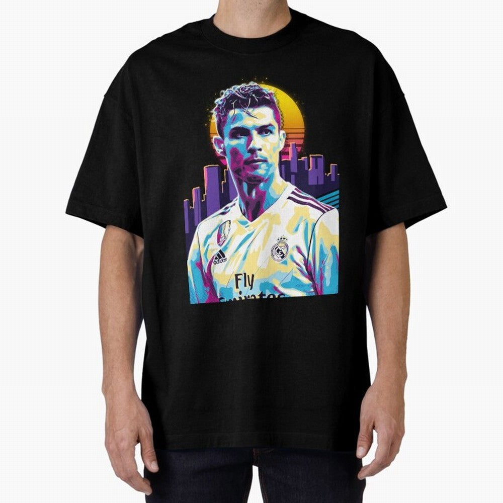 Christiano Ronaldo retro Oversized T-Shirt Bring Legendary Rivalry Energy to FIFA World Cup 2026 USA Canada Mexico Spirit, Filled with Portugal, Spain and Germany, CR7 and Messi, Football Festival Excitement, Trophy Ambitions, Country Rivalries and