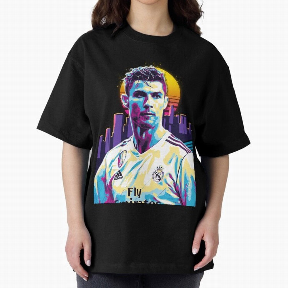Christiano Ronaldo retro Oversized T-Shirt Bring Legendary Rivalry Energy to FIFA World Cup 2026 USA Canada Mexico Spirit, Filled with Portugal, Spain and Germany, CR7 and Messi, Football Festival Excitement, Trophy Ambitions, Country Rivalries and