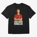 Cristiano Ronaldo Oversized T-Shirt Stand with Global Football Passion for FIFA World Cup 2026 Group Stage, Celebrating Cristiano Ronaldo, Portugal, Championship Spirit, Famous Goals, Roaring Crowds and International Football Unity; Perfect for